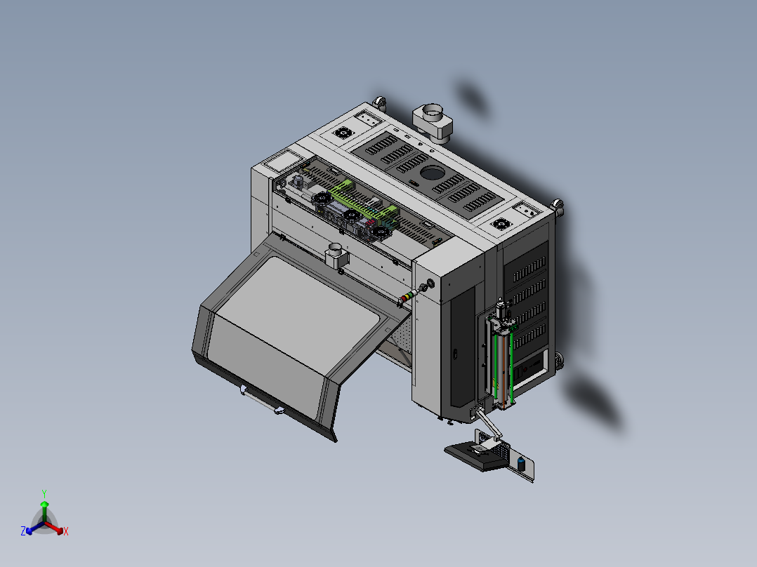 激光切割机JD1206正等轴测图