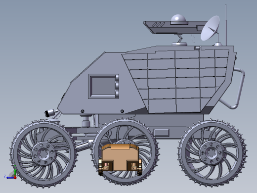 月球车”零部件设计及装配右视缩略图