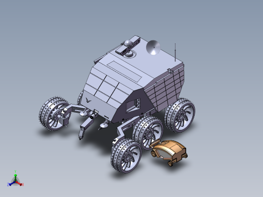 月球车”零部件设计及装配正等轴测缩略图