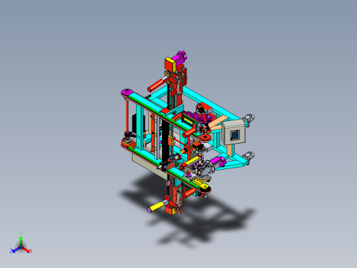 自动化玻璃支架组装机3D模型