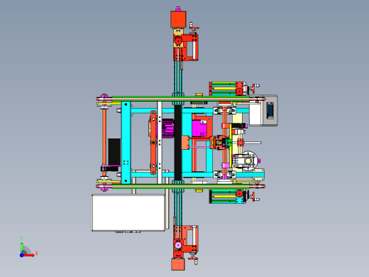 自动化玻璃支架组装机3D模型前视缩略图