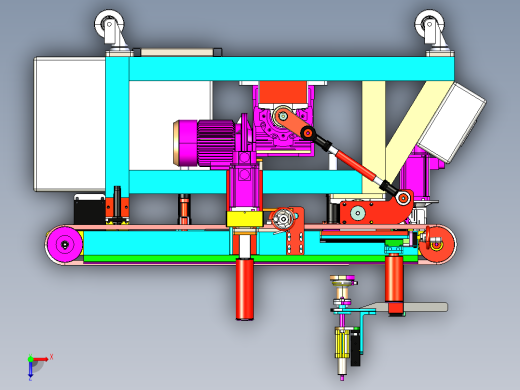 自动化玻璃支架组装机3D模型俯视缩略图