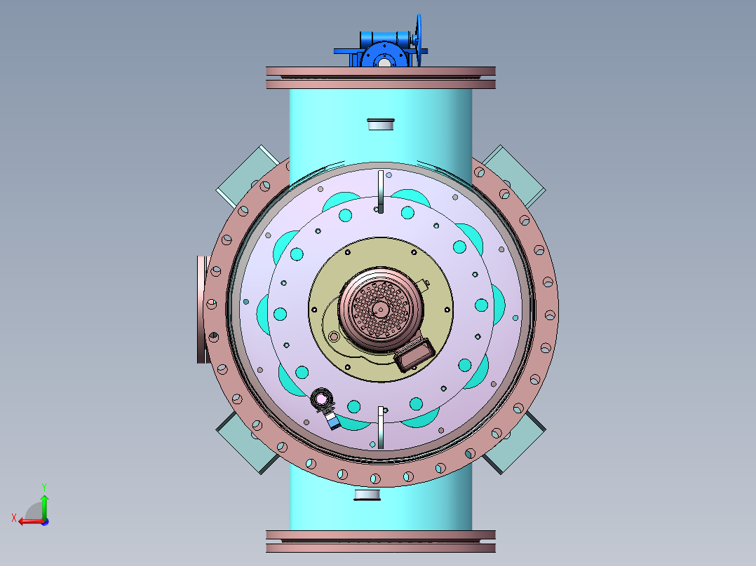 全自动反冲洗滤水器图三维SW模型后视图