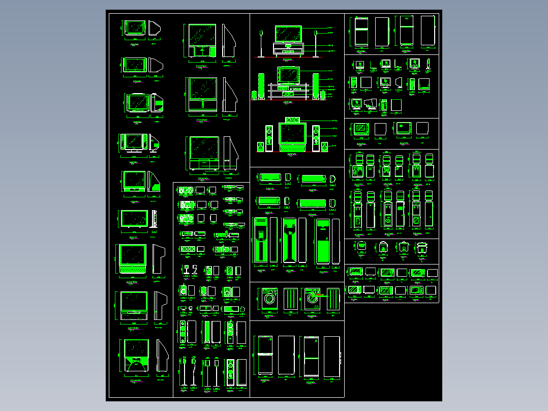 室内装修图块-电器