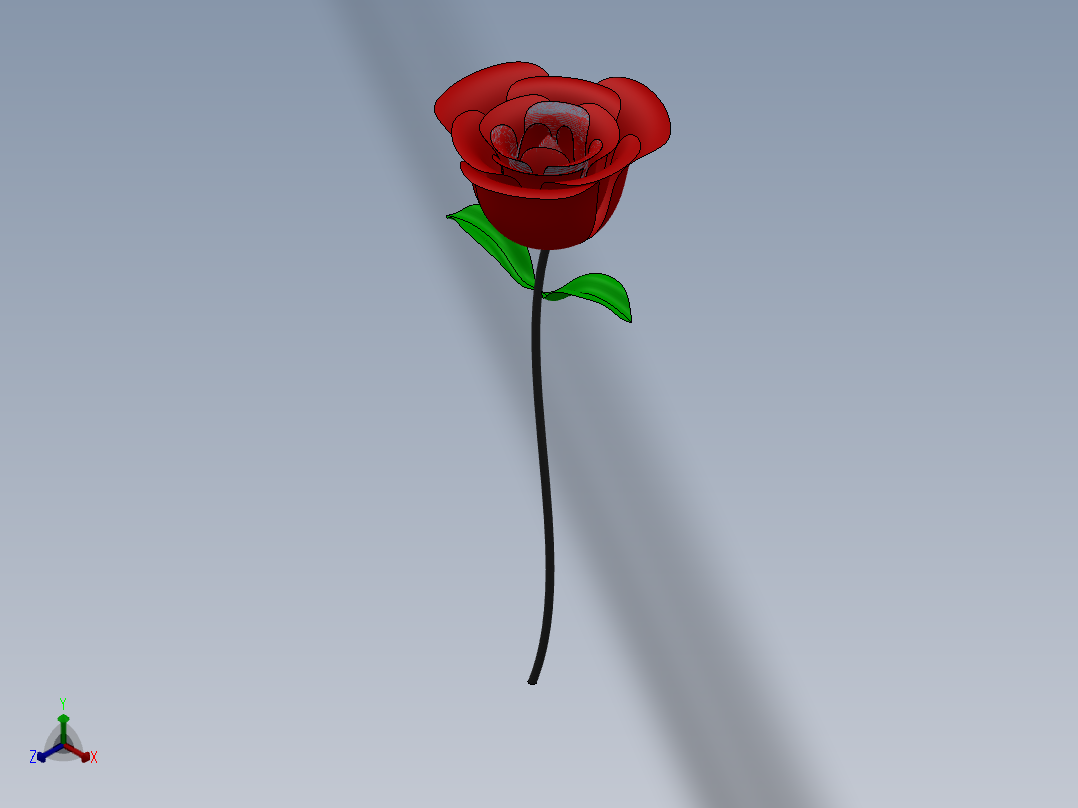 玫瑰花2正等轴测图