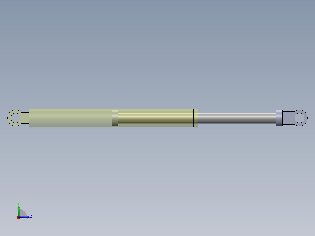 挖掘机机械臂左视图