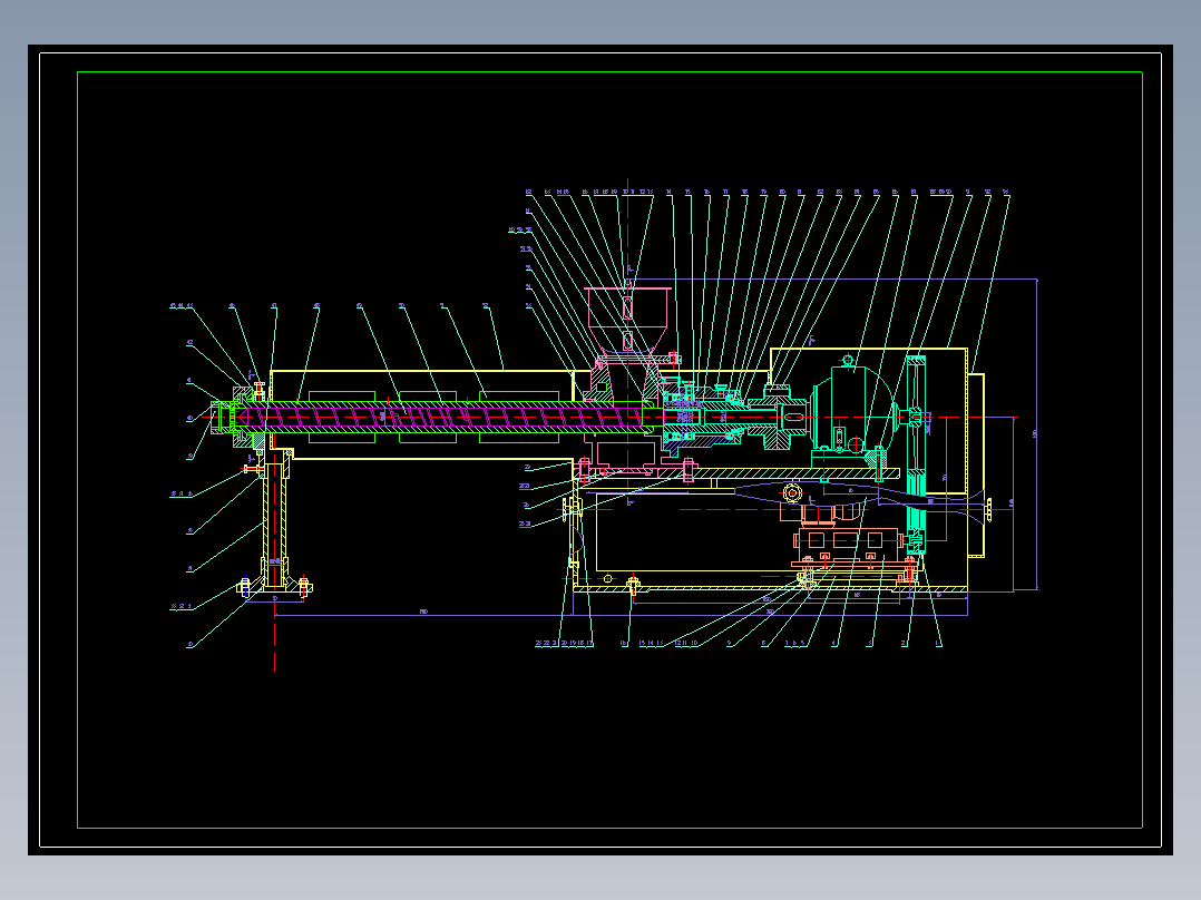 φ120卧式单螺杆挤塑机全套毕业设计