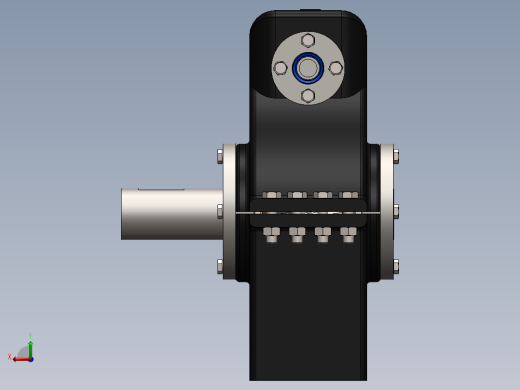 Worm Gear简易蜗轮蜗杆减速箱3D图纸 SOLIDWORKS设计 IGS格式后视缩略图