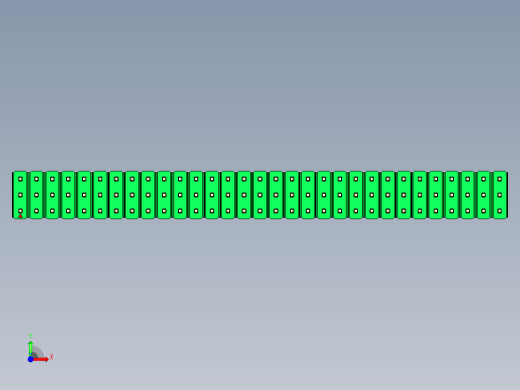 彩色公头100mil（2.54mm）系列-DS1021_green_3x31p_100mil_Type1_rev1.0前视缩略图