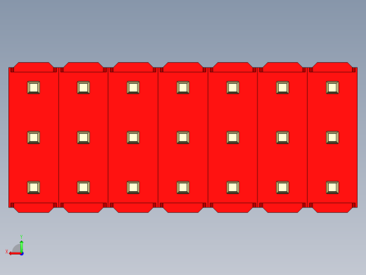 彩色公头100mil（2.54mm）系列-DS1021_red_3x07p_100mil_Type43_rev1.0后视缩略图