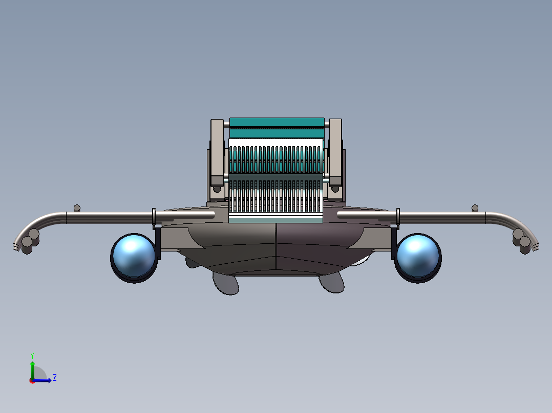 水面垃圾清理船左视图