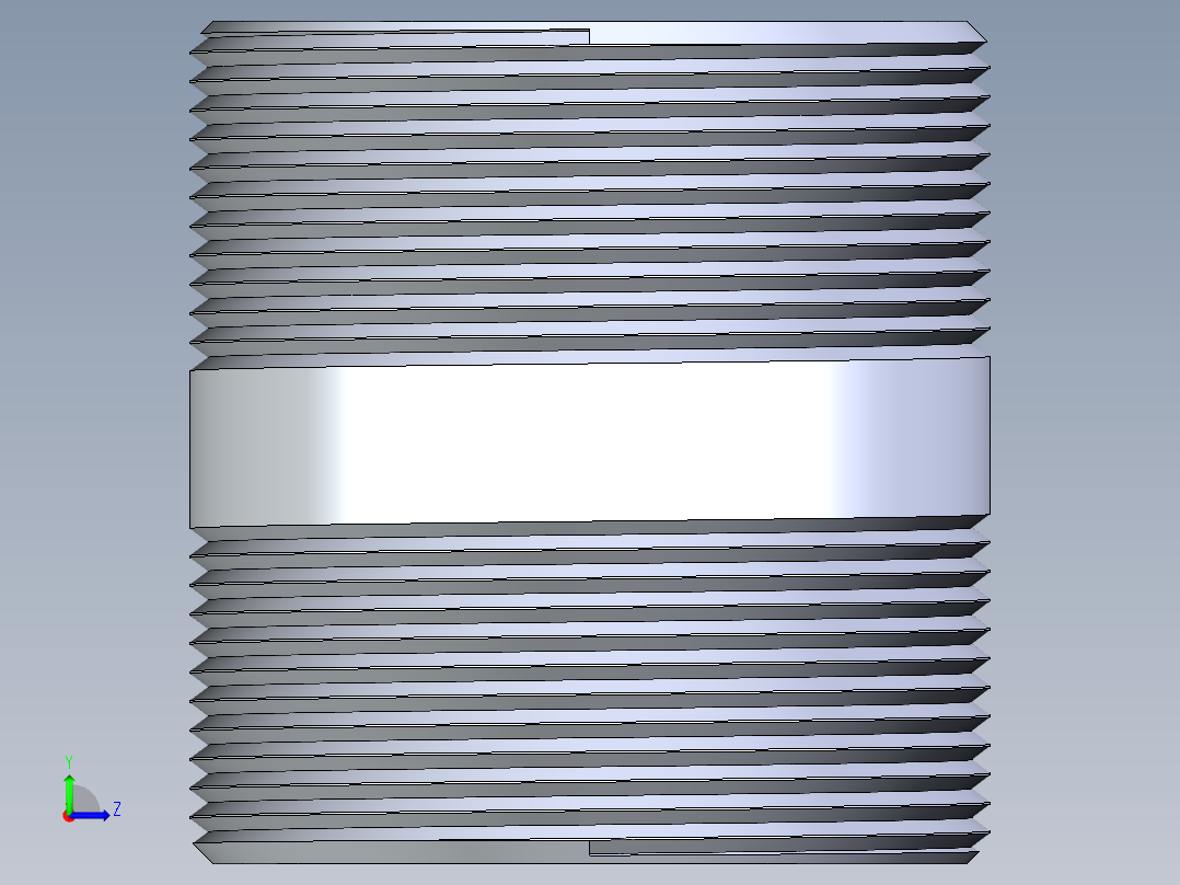 聚氯乙烯配件33-Sch80_Nipple_MPTxMPT_861-252_2in x 2.5in左视图