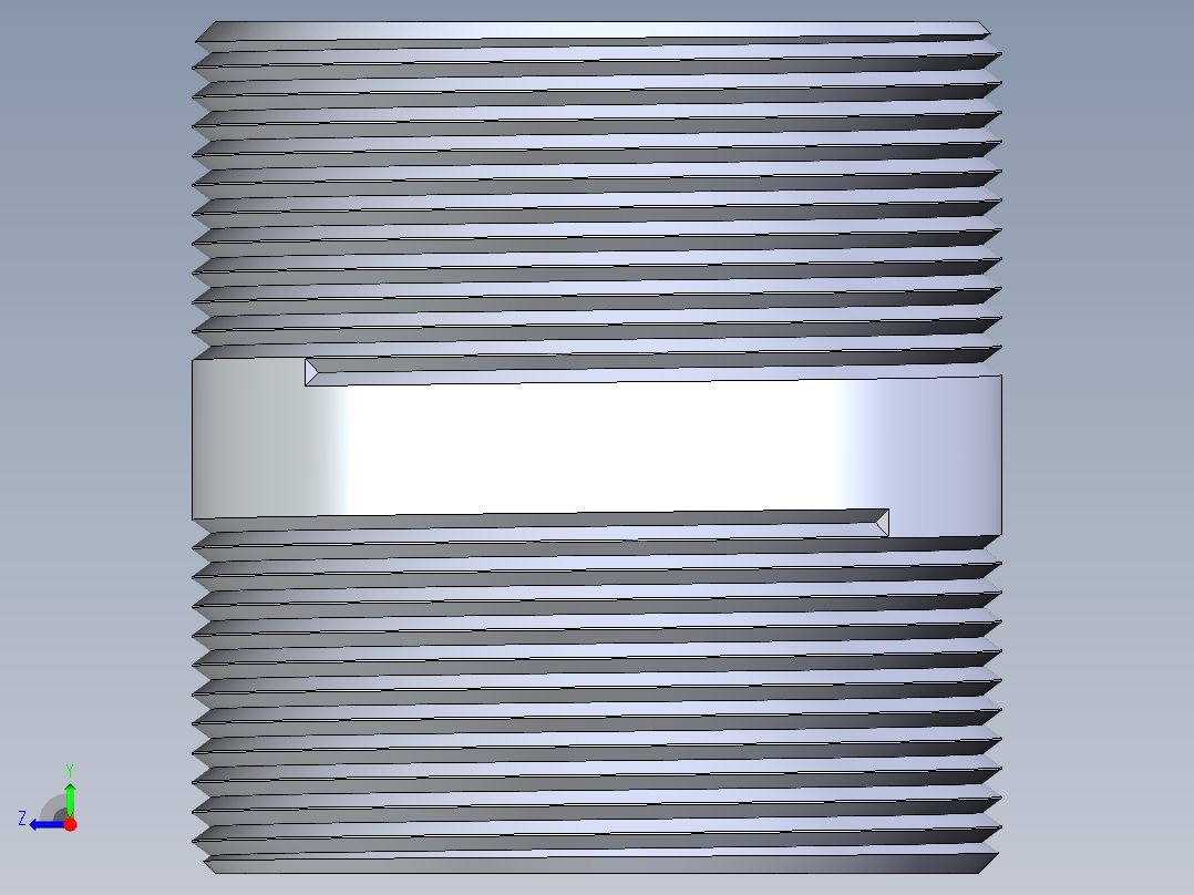 聚氯乙烯配件33-Sch80_Nipple_MPTxMPT_861-252_2in x 2.5in右视图