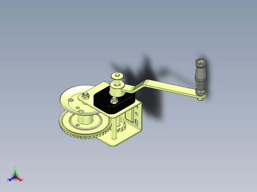 绞车 卷扬机 (37)正等轴测缩略图