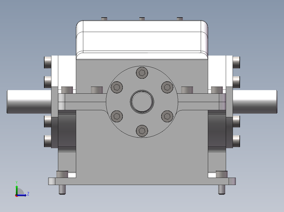 齿轮减速箱左视图