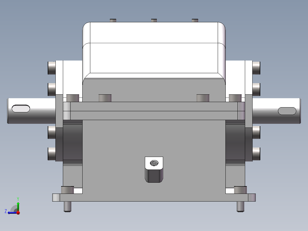 齿轮减速箱右视图
