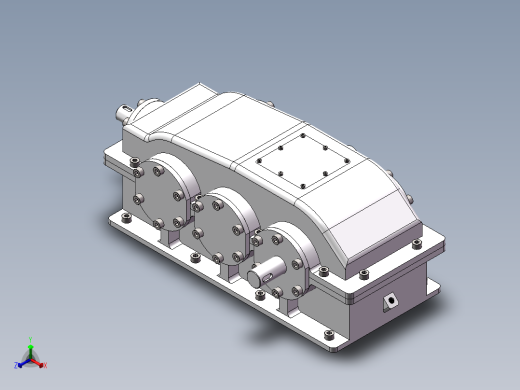 齿轮减速箱正等轴测缩略图