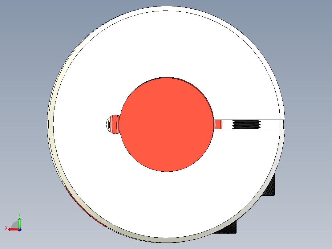 5mm 至 5mm 弹性联轴器后视图