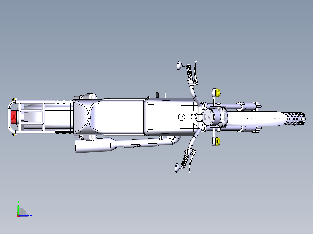 经典摩托车左视图