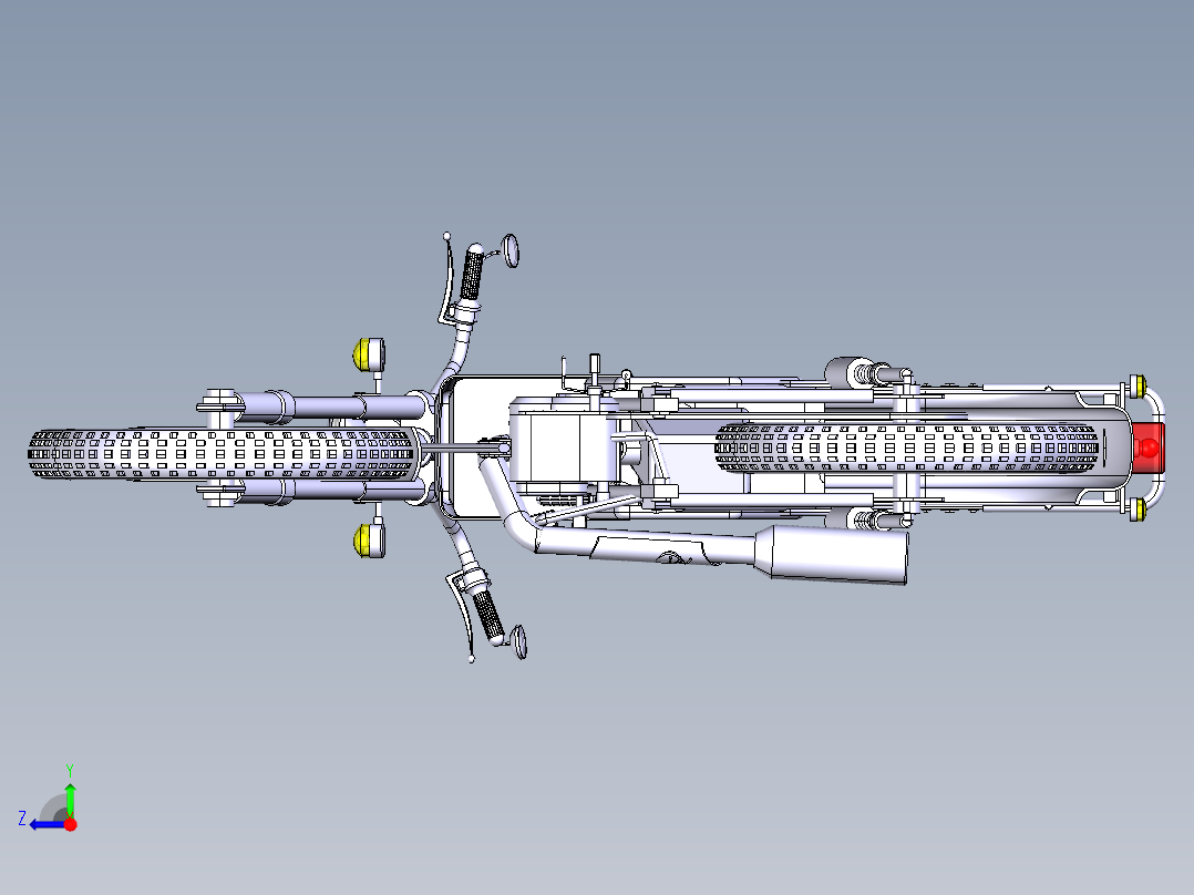 经典摩托车右视图