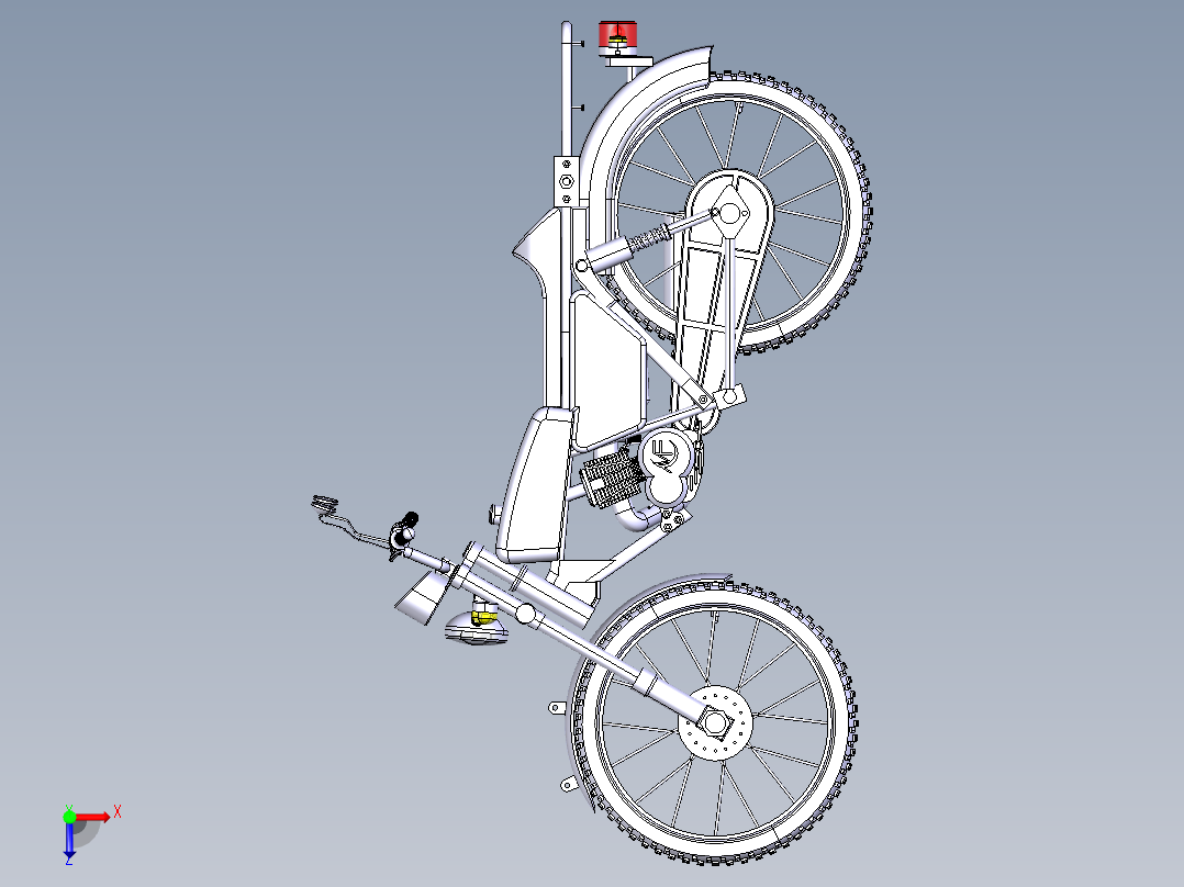 经典摩托车俯视图