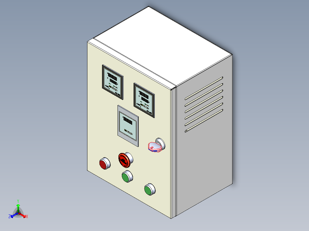 配电箱220_300_400三维模型