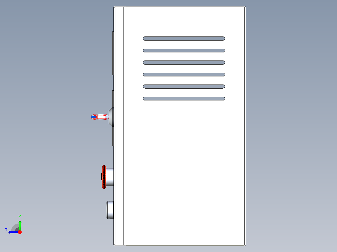 配电箱220_300_400三维模型右视图