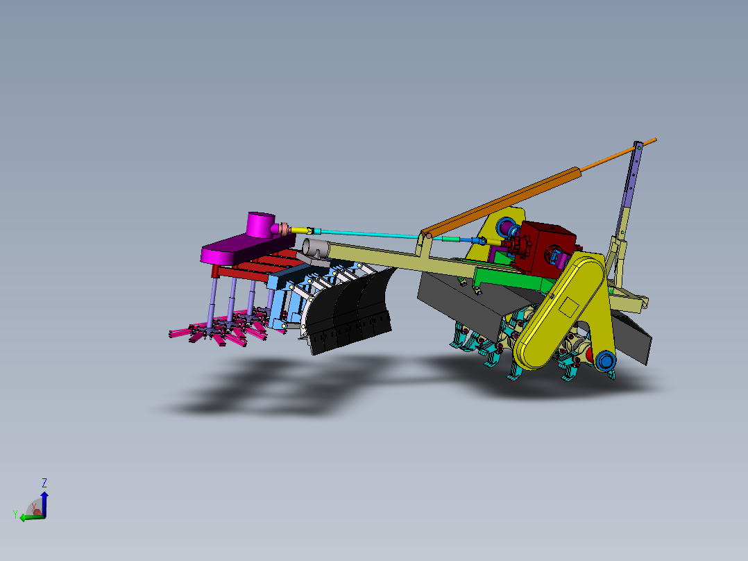 破冰除雪机二维CAD+三维SW和说明书