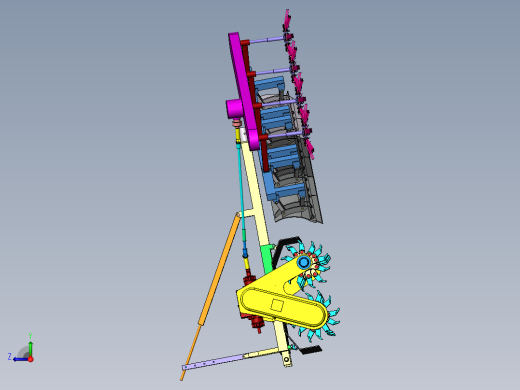 破冰除雪机二维CAD+三维SW和说明书右视缩略图