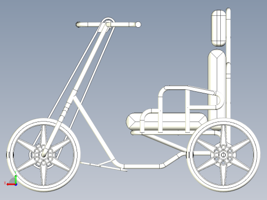 57---轮椅自行车SW三维图纸sw2015三维图纸模型设计图纸后视缩略图