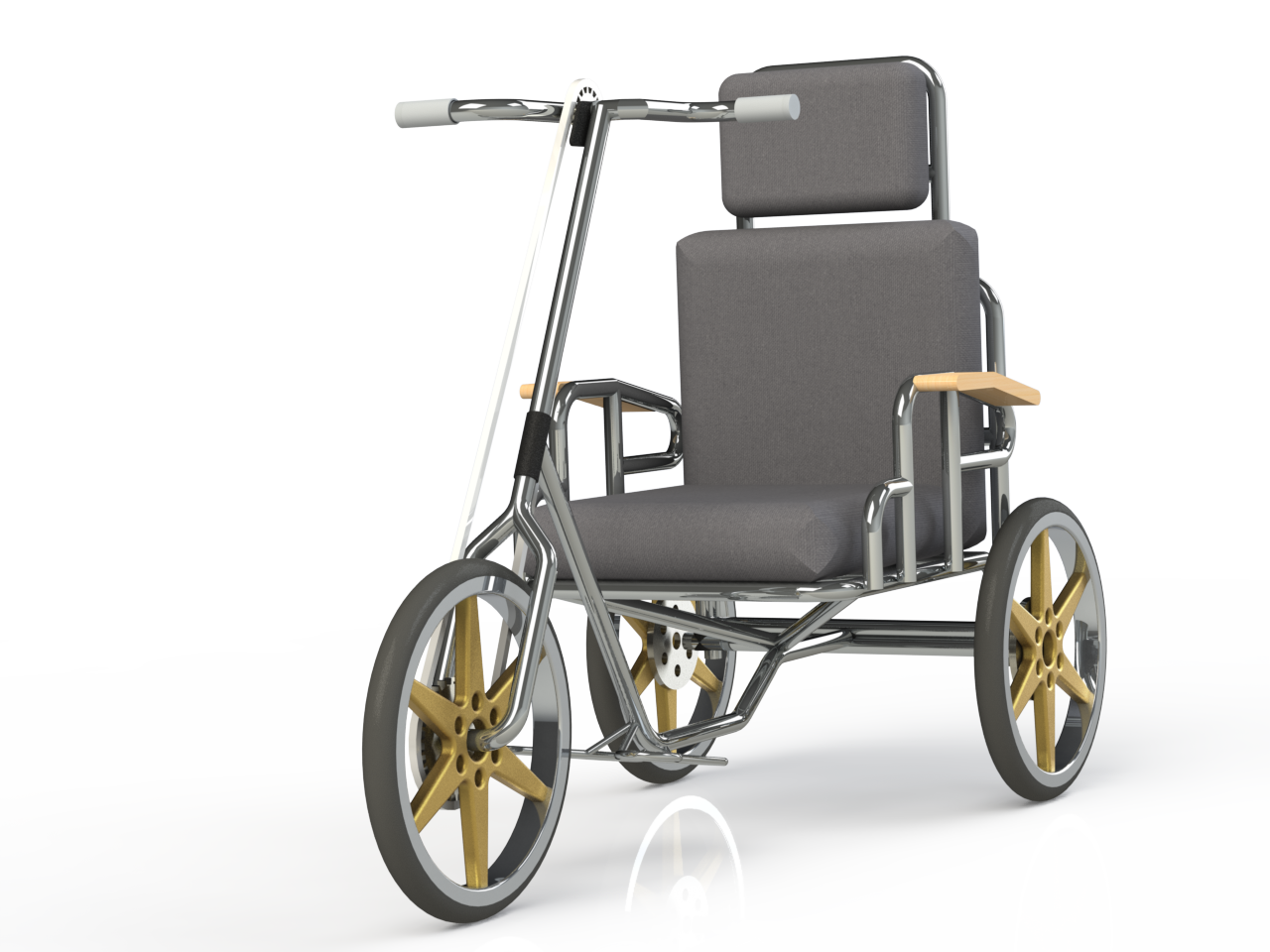 57---轮椅自行车SW三维图纸sw2015三维图纸模型设计图纸