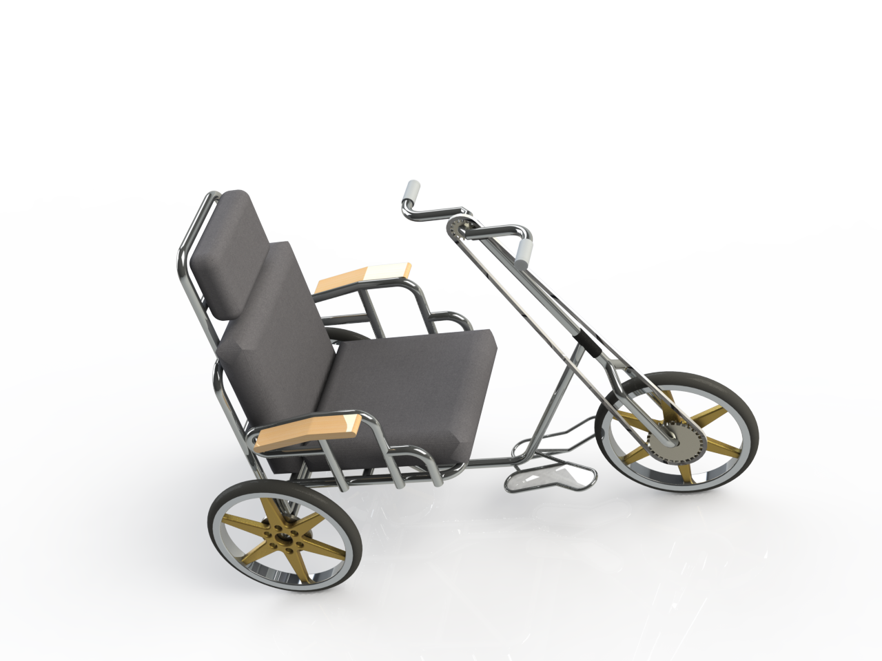 57---轮椅自行车SW三维图纸sw2015三维图纸模型设计图纸