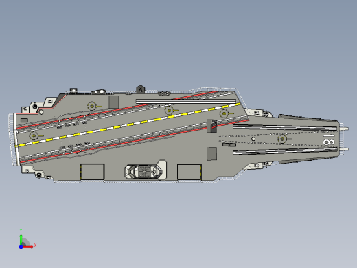福建舰三维模型前视缩略图