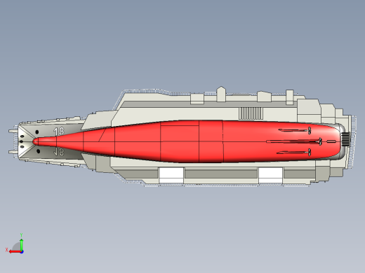福建舰三维模型后视缩略图