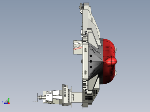 福建舰三维模型右视缩略图