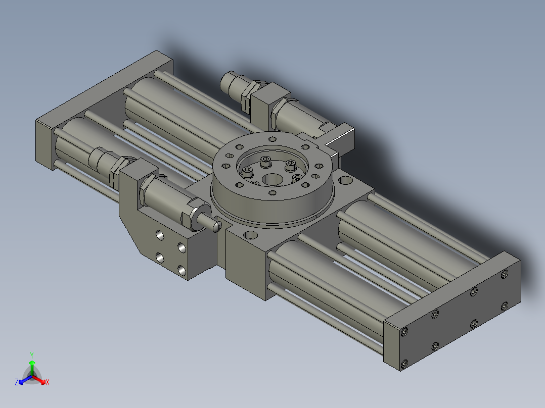 旋转气爪PRY40S-180正等轴测图