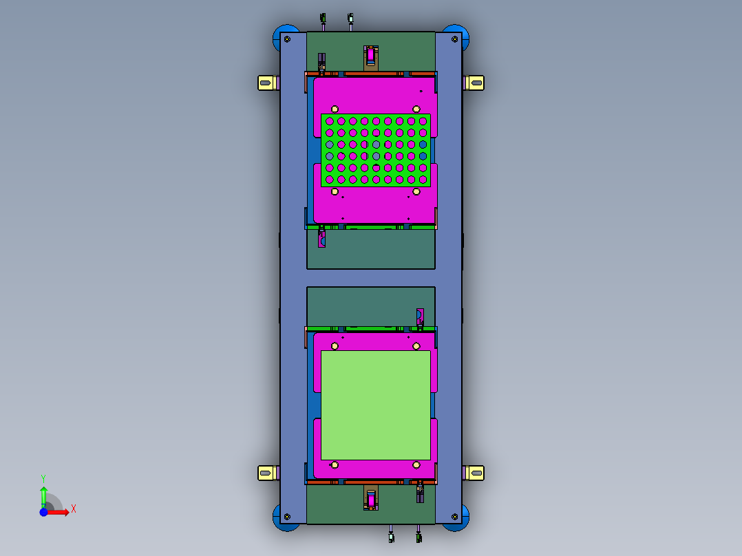 tray盘上料及空盘回收层叠机构前视图