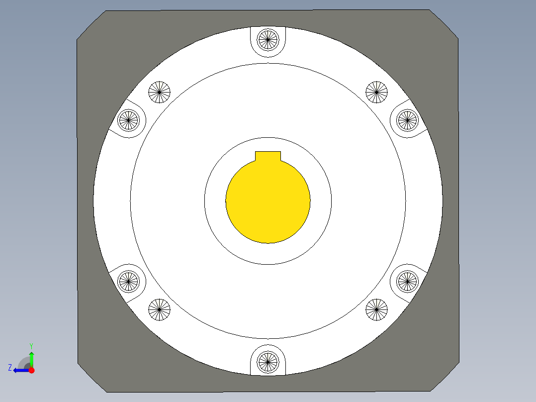 直齿孔PLE160-L1 42-114.3-200-M12.stp右视图