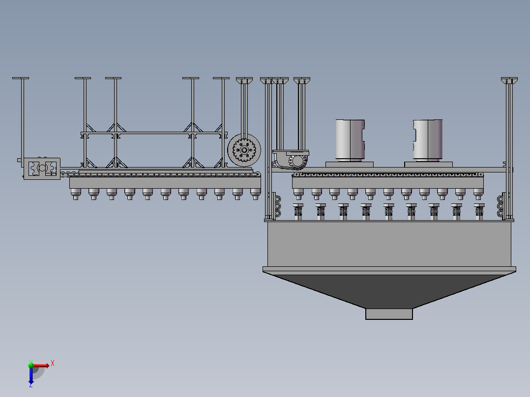地脚式液压缸俯视图