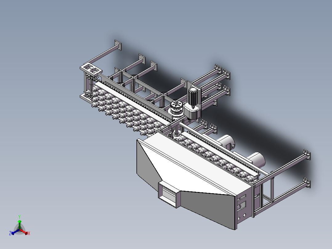 地脚式液压缸正等轴测图