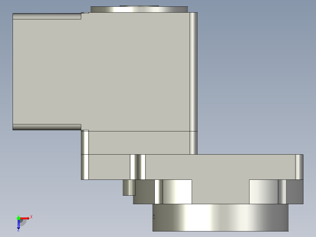 中空旋转平台KFN85-L2-10-L-20-N俯视图