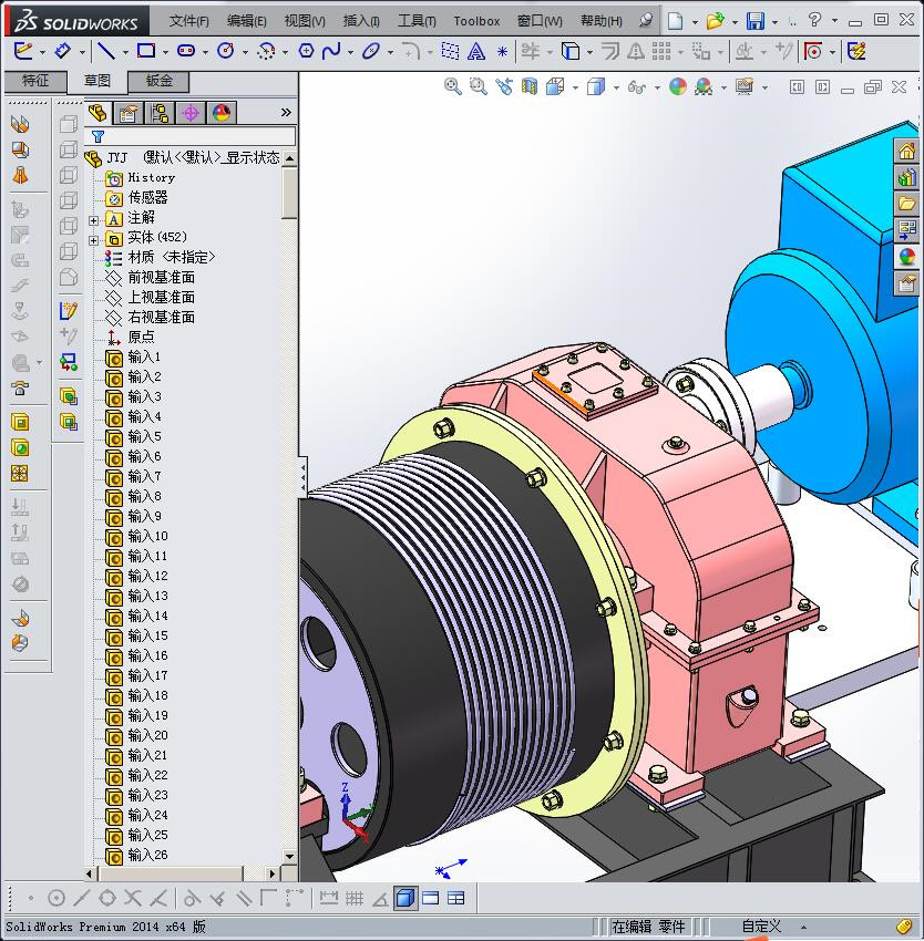 起重卷扬机卷筒三维