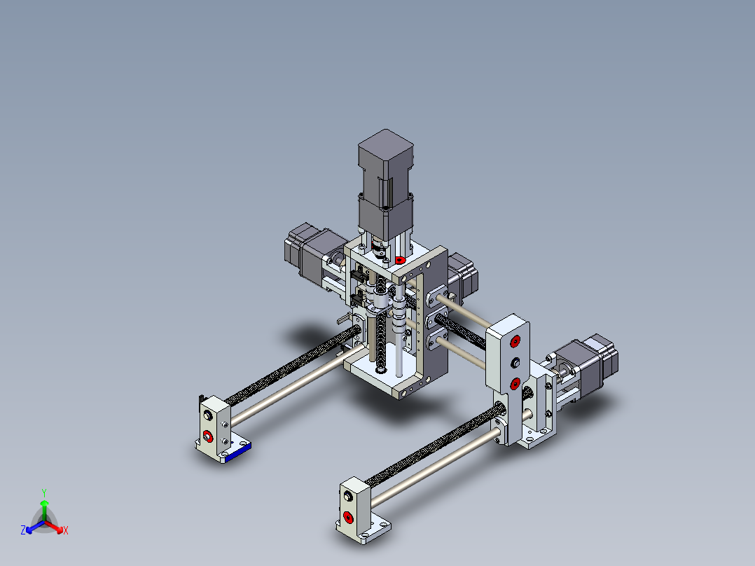 电机丝杠式三轴移动框架