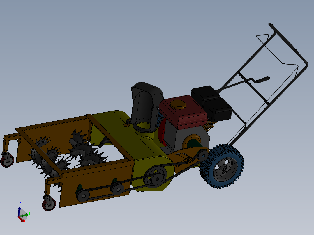 小型路面除冰装置设计-除雪机三维UG模型3D建模+CAD图纸+说明