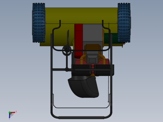 小型路面除冰装置设计-除雪机三维UG模型3D建模+CAD图纸+说明俯视缩略图