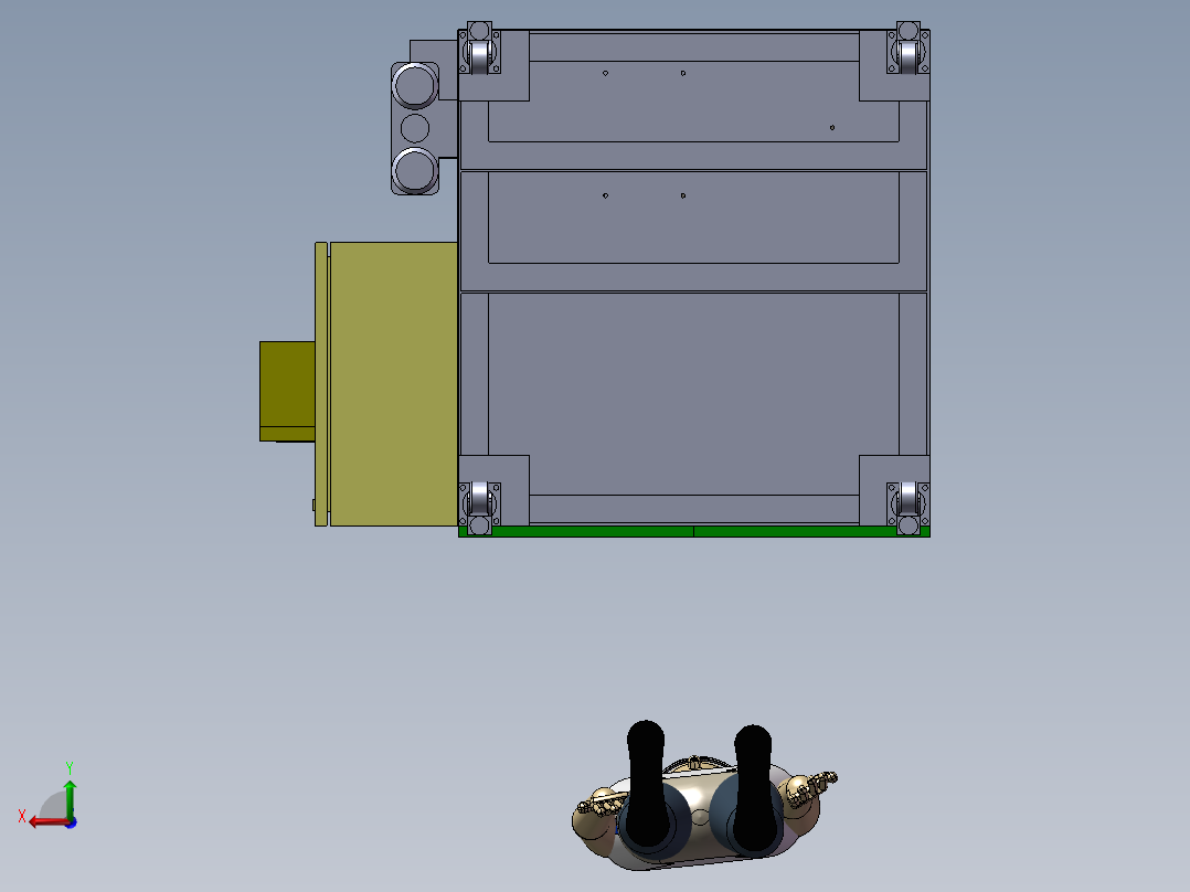 特殊齿轮加工制造一体机设备后视图