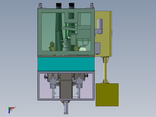 特殊齿轮加工制造一体机设备俯视缩略图