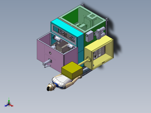 特殊齿轮加工制造一体机设备正等轴测缩略图