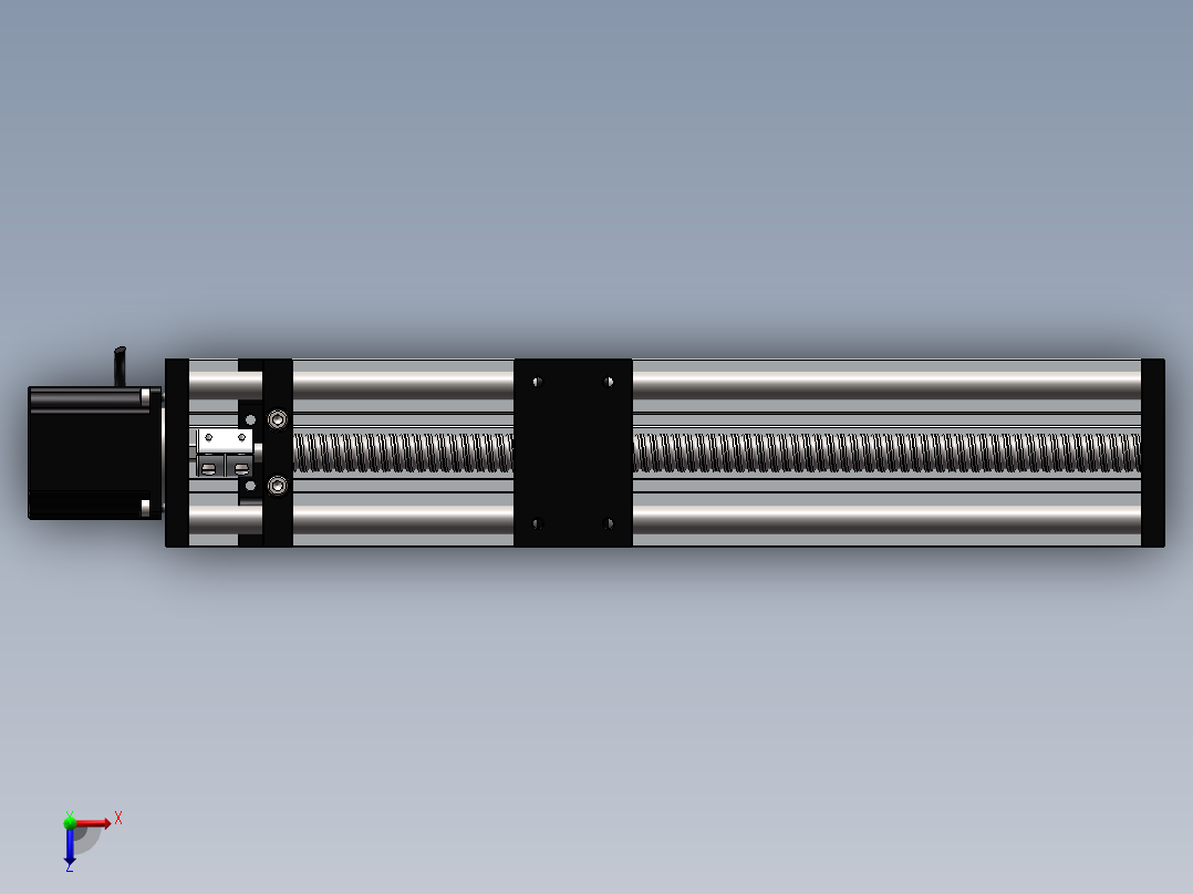 300mm步进电机滑台俯视图