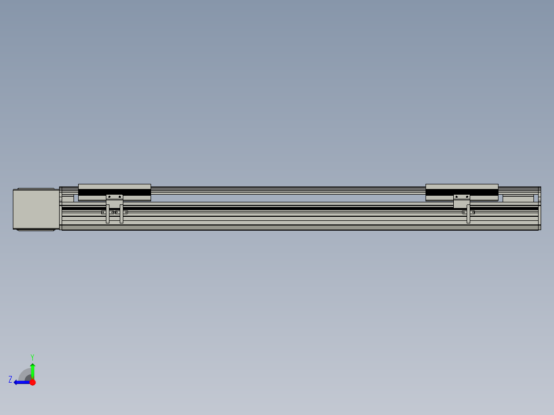 直线模组LHB17-L40-S700-R(B)设计图纸右视图
